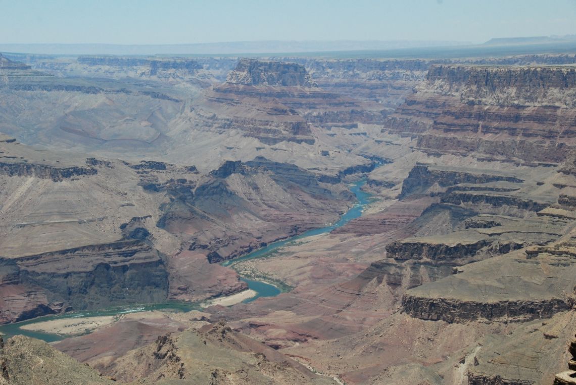 Vistas del Gran Cañón desde Desert View Point. El mirador está situado en el Parque Nacional del Gran Cañón del Colorado, South Rim.