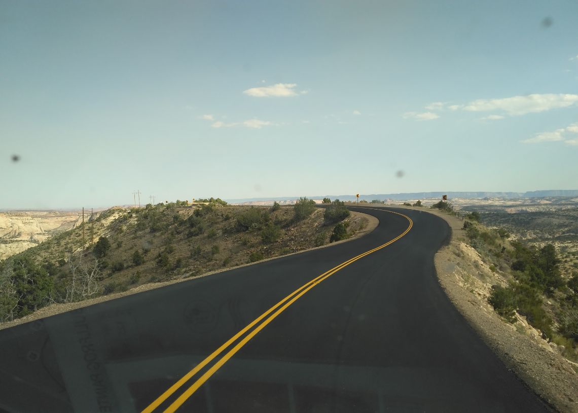 Highway 12 Scenic Byway. Carretera escénica entre Boulder y Escalante.