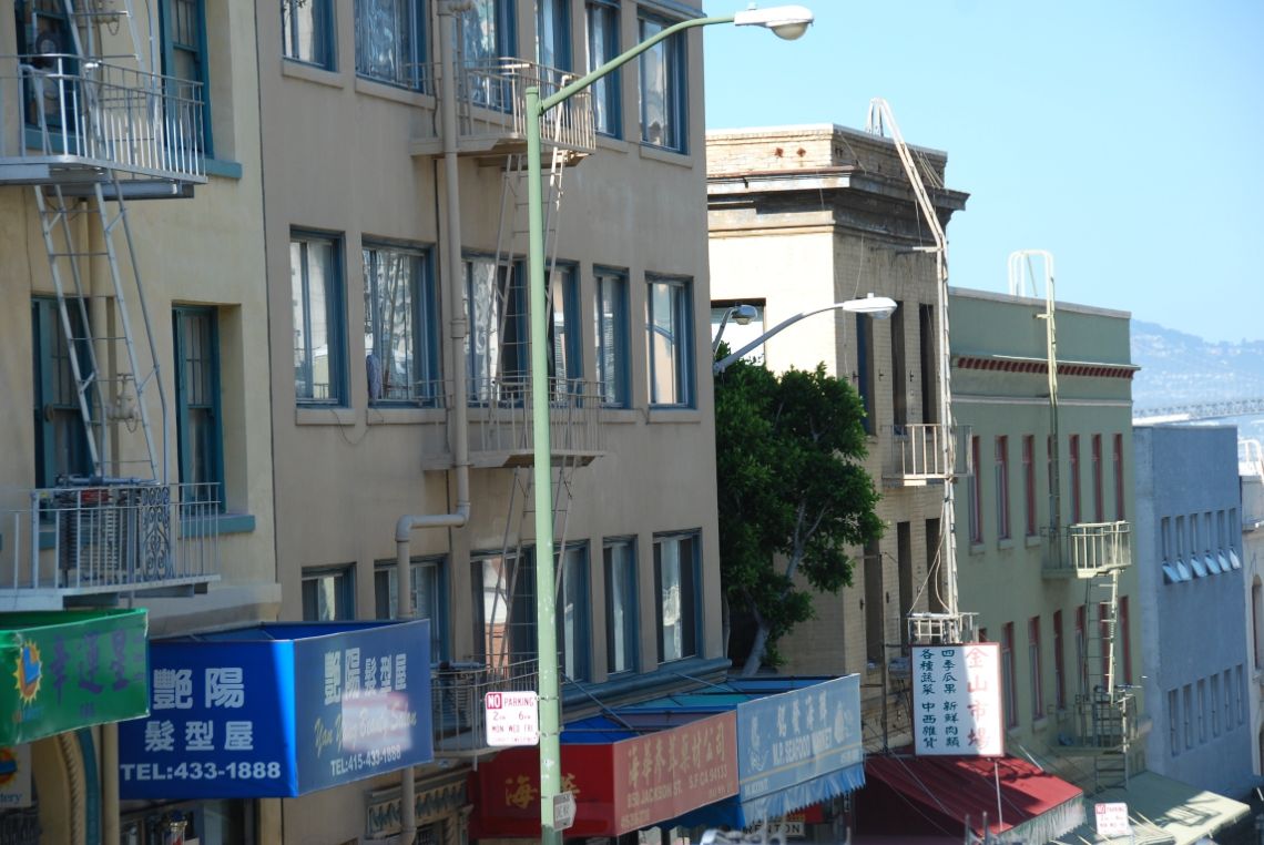 San Francisco - Chinatown. Vista del barrio Chino situado cerca del Centro Financiero.