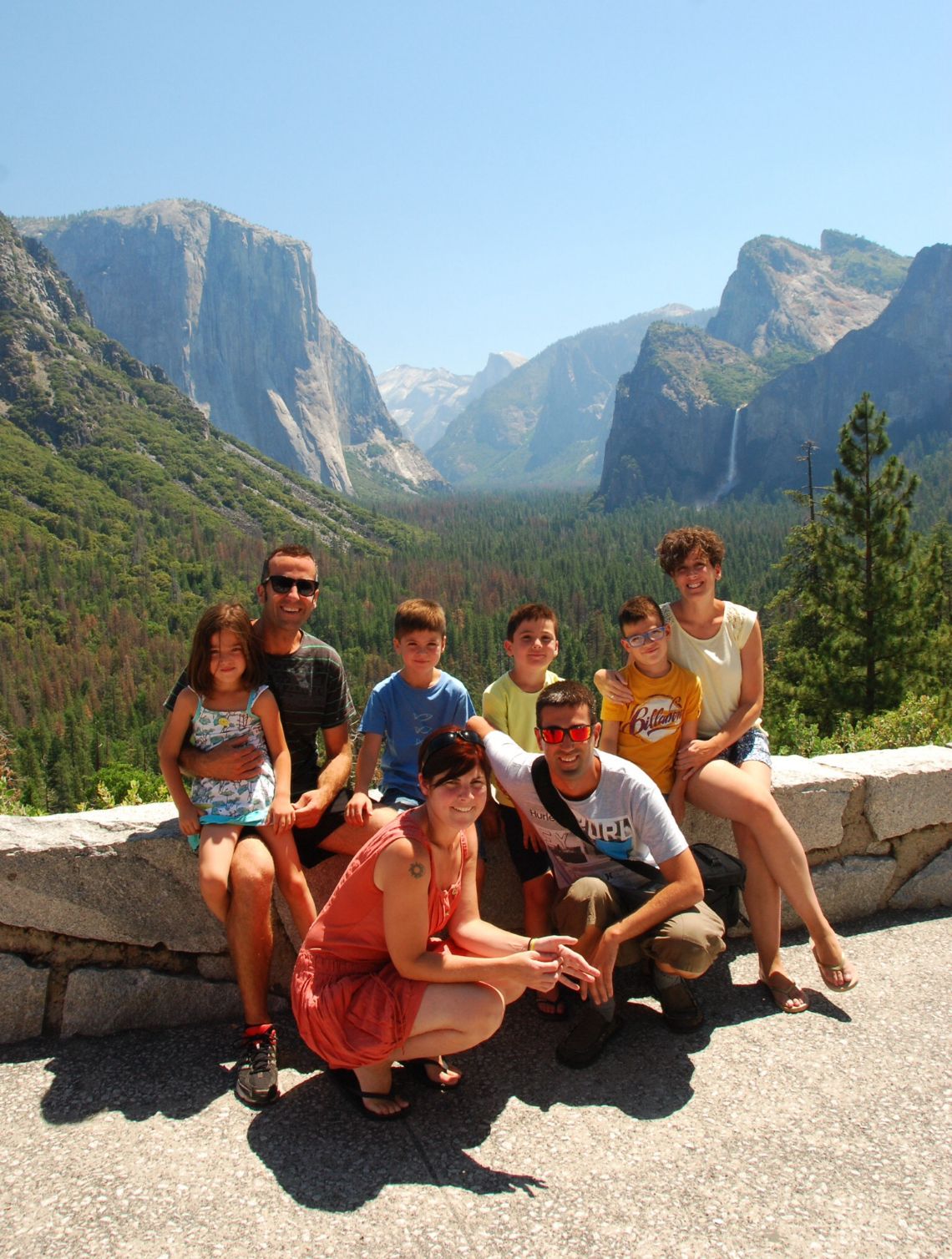 Yosemite - Tunnel view, vistas a todo el valle de Yosemite con todos los miembros de Diario Viaje.