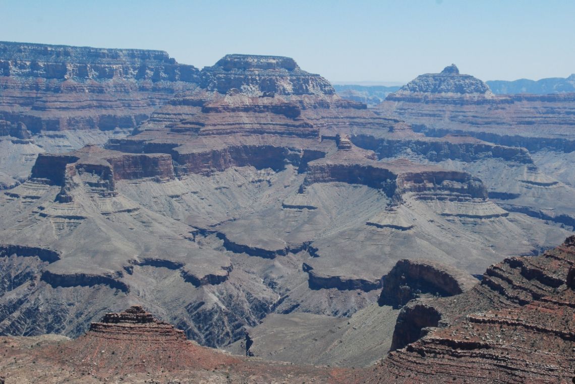 Vistas del Gran Cañón desde Yaki Point. El mirador está situado en el Parque Nacional del Gran Cañón del Colorado, South Rim.