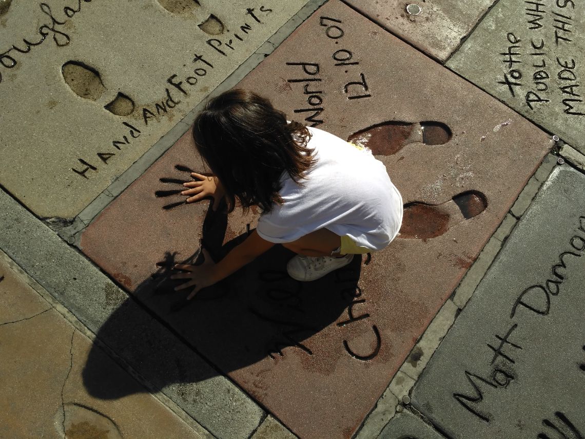 Las huellas de Will Smith en el teatro chino, en pleno Walk of Fame de Hollywood - Los Angeles, California.