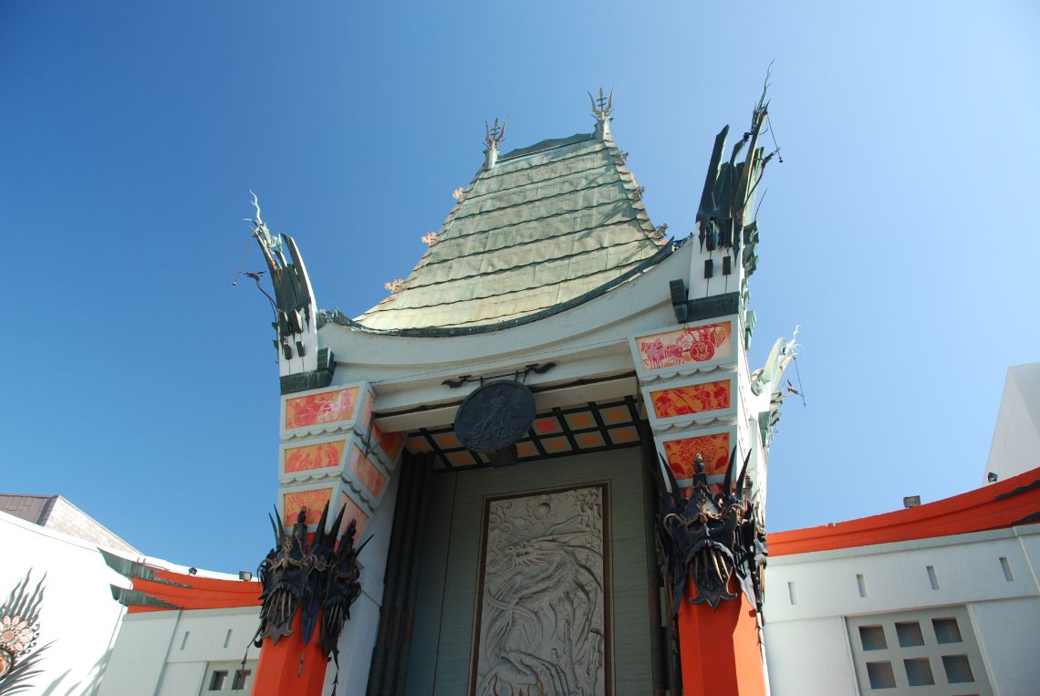 Vista del teatro chino en pleno Walk of Fame de Hollywood - Los Angeles, California.