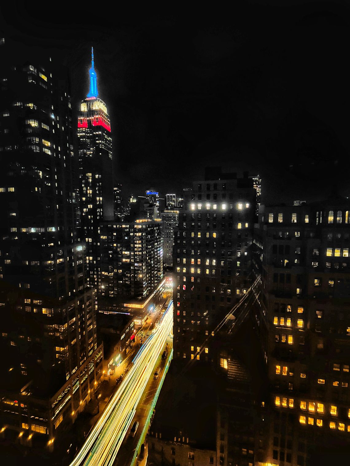 empire state noche nueva york