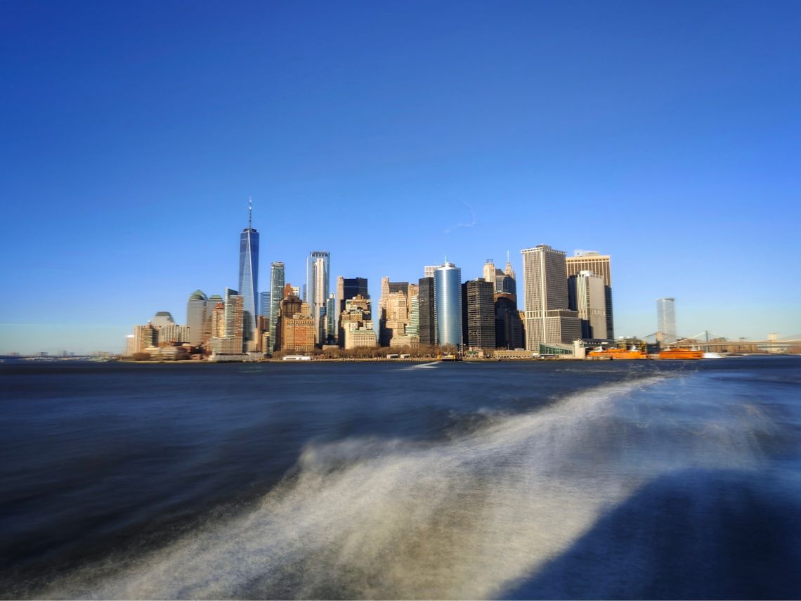 manhattan skyline ferry staten island nueva york