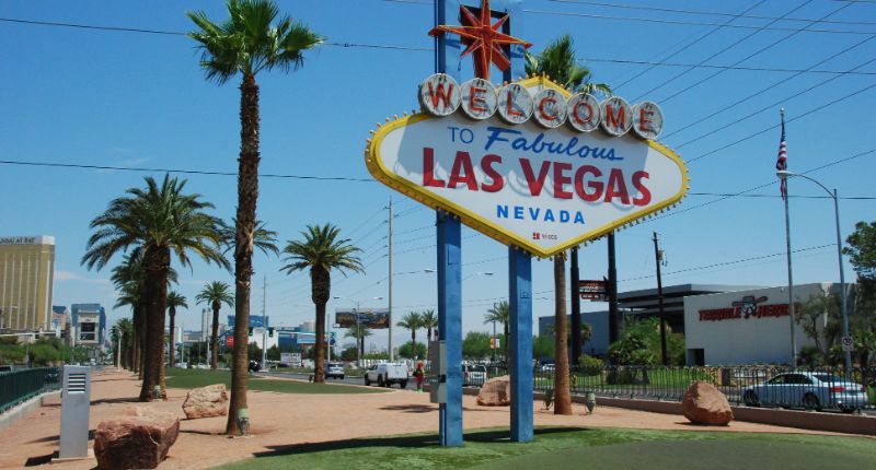 Las Vegas - famoso cartel de bienvenida situado en la entrada sur del a ciudad