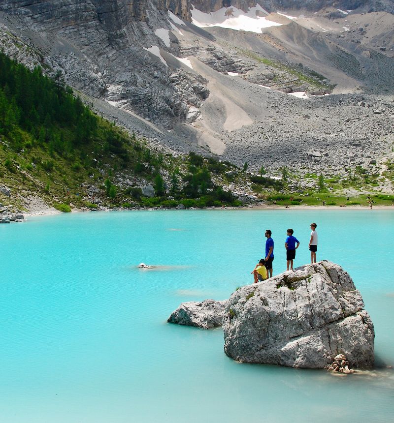 lago di sorapis roca