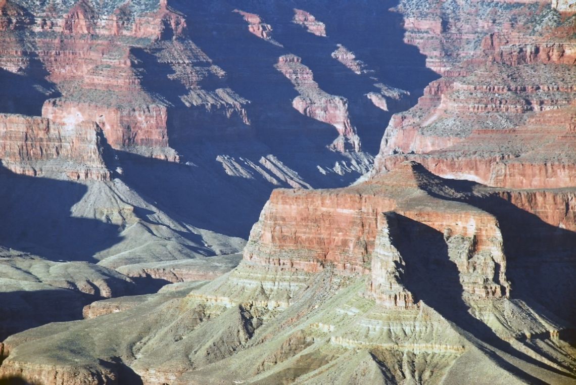 Gran Cañón del Colorado. Espectacular vista desde Mather Point al atardecer.